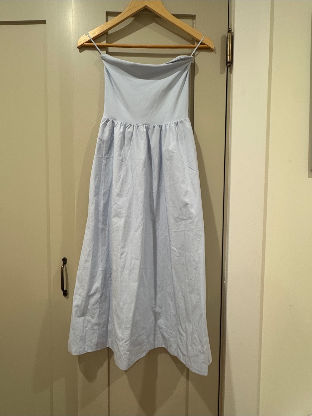 ARITZIA Babaton Baby Blue Strapless Maxi Dress